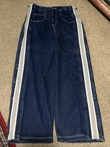 Macgear Tearaway Jeans Herren 32x32 Punk Rave Baggy Snap Sides Hip Hop 90s - Bild 1 von 20