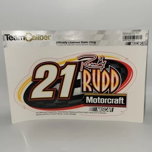 Team Caliber Ricky Rudd #21 Glass Window Static Cling/Decal; 4 1/2x8 1/2”, New. - Picture 1 of 3