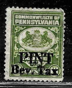 HICK GIRL-USED STATE OF PENNSYLVANIA ONE PINT LIQUOR  TAX STAMPS        X5970 - Picture 1 of 2
