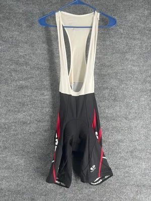 Voler Cycling Biking Bib Shorts Mens XL Black Red Padded SDBC Logo USA - Image 1 of 4