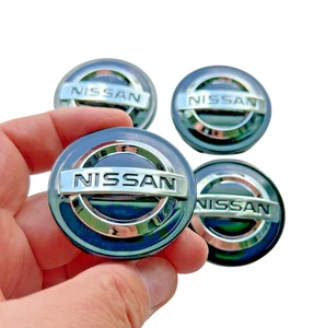 Set 4 Black Wheel Center Caps 2 1/8 for Nissan Altima Maxima Murano Versa Leaf - Picture 1 of 3