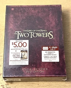 NEW The Lord of the Rings Two Towers Special Extended Edition 4-DVD Set SEALED - Bild 1 von 10