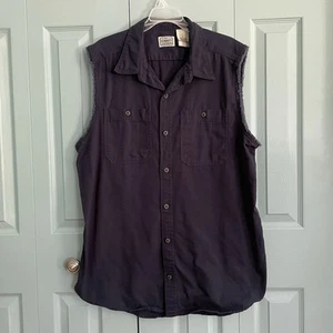 CE Schmidt Ropa de Trabajo Para Hombres Azul Marino Sin Mangas Corte Botón Frontal Camisa Grande - Imagen 1 de 8