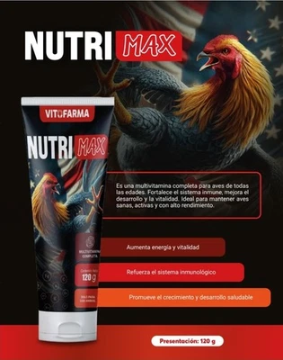 Suplemento Vitaminas Completas para Pollos Nutrimax Para Gallos (PARA GALLOS)  Foto 1 de 3