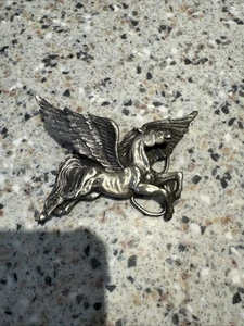 Bergamot Brass Works Belt Buckle Pegasus Winged Horse 1981 - Picture 1 of 4