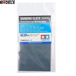 Tamiya SANDING CLOTH 3000 - Panno Abrasivo 170x130mm 87235 Tamiya New - Foto 1 di 2