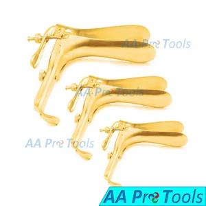 Espéculo vaginal 3 tumbas de oro completo pequeño, mediano y grande obstetra/ginecología - Imagen 1 de 4