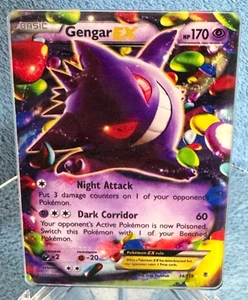 Gengar HP 170 - 34/119 Pokemon Phantom Forces - Custom Art on Acrylic Tile - Picture 1 of 3