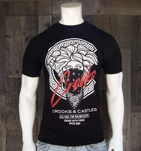 Neu Crooks Castles Streetwear ASS2 schwarz Herren Grafik S/S T-Shirt RCRCA-7 - Bild 1 von 4
