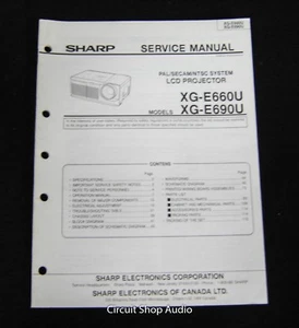 Original Sharp XG-E660U / XG-E690U LCD Projector Service Manual - Picture 1 of 1