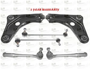 PEUGEOT 207 WISHBONE + DROP LINK & TIE ROD END Outer Front SUSPENSION KIT 06-On - Picture 1 of 1
