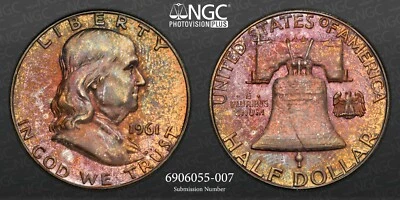 Moneta D'Argento FRANKLIN Da Mezza Dollaro PROVA 1963. NGC PF63. - Immagine 1 di 4