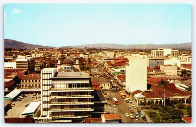 San Jose Costa Rica Postcard Aerial View Of The City c1970's Vintage - Image 1 of 3