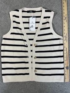 NWT- LILLUSORY Striped Sleeveless Sweater Vest Women's Size Small - Picture 1 of 5