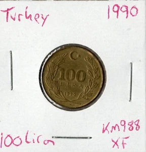 Coin Türkiye 100 Lira 1990 KM988 - Picture 1 of 1
