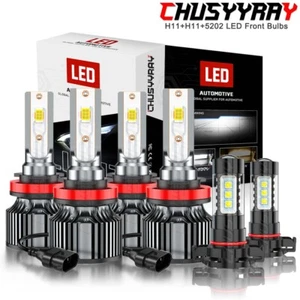 For Dodge Grand Caravan 3.6L 2011-2020 6x LED Headlights + Fog Light Bulbs Kit - Picture 1 of 20