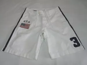 VTG Polo Ralph Lauren American Flag USA #3 Shorts Trunks (White | Size: 32) - Picture 1 of 23