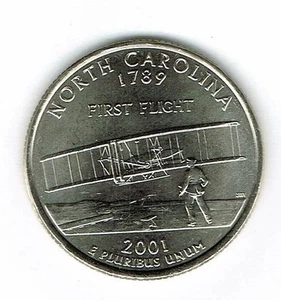 2001-D Denver Brilliant Uncirculated North Carolina 12TH State Quarter Coin! - Picture 1 of 2