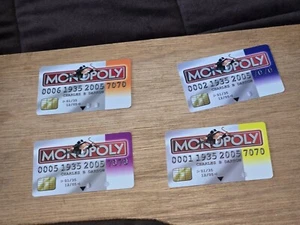 Monopoly Electronic Banking Edition 2009 Replacement Credit Card Set of 4 - Picture 1 of 1