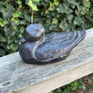 Estatua de cemento pintada de cemento pintada de cemento pintada de 6,5" al aire libre patito pato - Imagen 1 de 8
