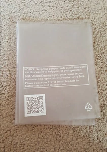 Passport cover sleeve plastic clear vintage - Picture 1 of 6