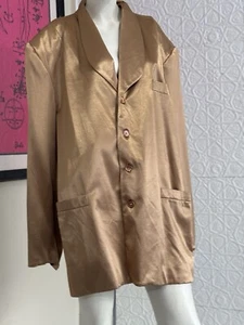 Vintage Menswear-1980s-International Male-Gold Dinner Jacket-Formal-XL-Swank- - Picture 1 of 21