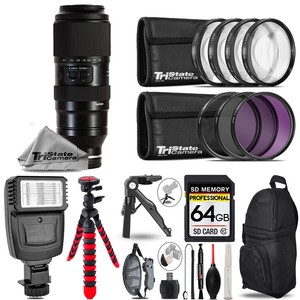 Tamron 50-400mm f/4.5-6.3 III VC Lens for Sony +Flash +MACRO UV-CPL-FLD-64GB Kit