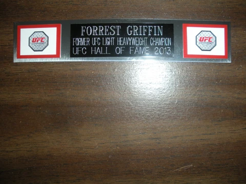 FORREST GRIFFIN (UFC) NAMEPLATE FOR SIGNED TRUNKS DISPLAY/PHOTO/PLAQUE Cover