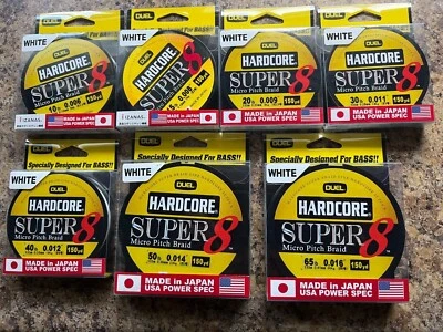 Yo-Zuri Duel Hardcore Super 8 Micro Pitch Línea Trenzada 150 yardas 10 20 30 40 50 65 Foto 1 de 4