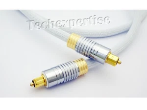 2m Premium Toslink Optical Fibre Cable Gold Plated 5.1 7.1 7.2 Digital Audio - Picture 1 of 5