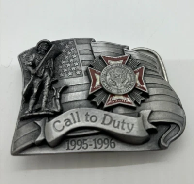 Veteranos de Guerras Extranjeras Hebilla de Cinturón Siskyou Call to Duty 1995 Todo Metal ¡Bonito! Foto 1 de 4