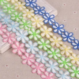 1Yard 30mm Flower Trim Lace Fabric Embroidery Ribbon DIY Sewing Accessories - Picture 1 of 8