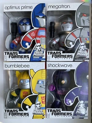 TRANSFORMERS MIGHTY MUGGS: Optimus Prime, Megatron, Bumblebee, Shockwave, BOXED - Image 1 of 4