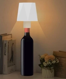 RGB Colorful Bottle Lamp, Cordless Rechargeable Dimmable Portable Wine Mom Lamp - Picture 1 of 6