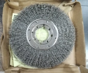 OSBORN Wheel Brush: 10″ Wheel Dia, Crimped, 2″ Hole, 3,600 RPM 21410 - Picture 1 of 3