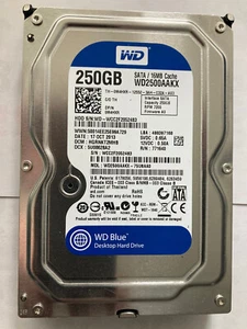 Festplatte WESTERN DIGITAL BLUE 250GB WD2500AAKX 16MB 7200U/min SATA III 3.5" - Bild 1 von 3