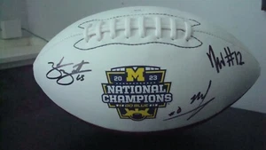 Michigan Wolverines 2023 CFB National Champions Full Size AUTOGRAPHED Football - Picture 1 of 7