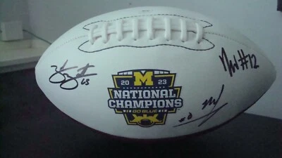 Michigan Wolverines 2023 CFB National Champions Full Size AUTOGRAPHED Football - Image 1 of 4