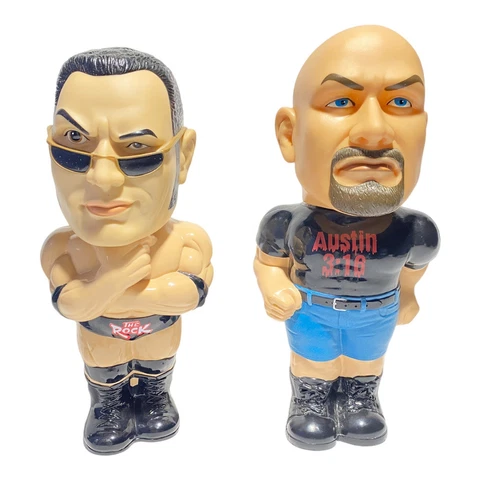The Rock + Steve Austin 3:16 3D Sipper Water Bottle WWF Titan Sports Vintage WWE Cover