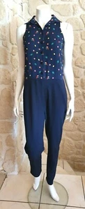 Combi-pantalon bleu neuf taille 34 marque Ikone Paris modèle Combi (sa) - Imagen 1 de 5