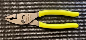 SNAP ON Tools USA NEW HI-VIZ Soft Grip 8" Flank Jaw Slip Joint Pliers HJ47ACFHV - Bild 1 von 8