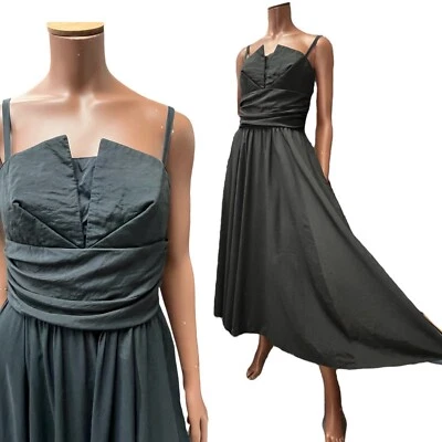 Robe Vintage Années 80 Noire Fête Style Années 50 12 Soirée Fête Formelle - Photo 1/4