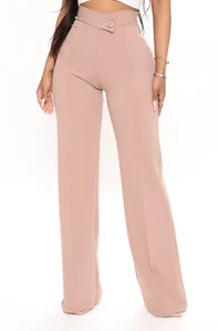Call It Even Wide Leg Dress Pants- Color Taupe From Fashion Nova for Women SMALL - Picture 1 of 6