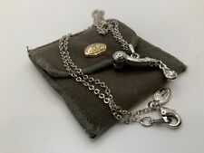 Vivienne Westwood silver tone crystal Love Drop Penis Pendant Necklace