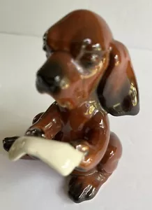 Early Goebel Dog 33136 Singing From Song Sheet Dachshund Vintage West Germany - Picture 1 of 12