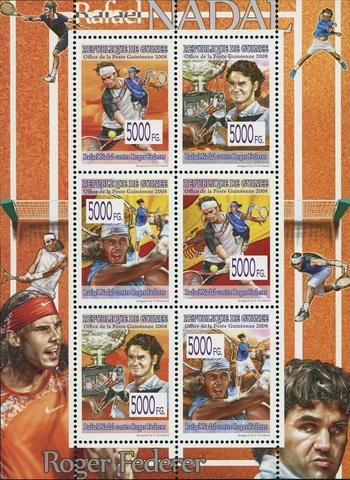 Tennis Stamp Sport Rafael Nadal Against Roger Federer S/S MNH #5622-5627 Cover