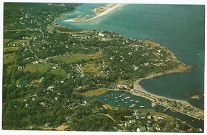 Cartolina d'epoca Ogunguit Maine veduta aerea - Foto 1 di 2