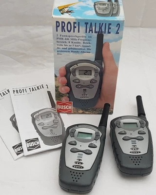 Busch Profi Talkie 2 - Walkie Talkie - 2 Funksprechgeräte mit Batterien - Bild 1 von 4