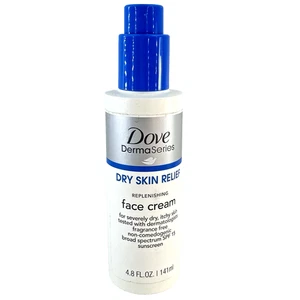 Dove DermaSeries Face Cream Replenish Dry Skin Relief Fragrance Free SPF 15 - Picture 1 of 6