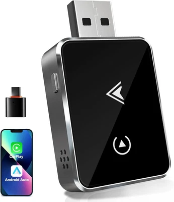 Adattatore Wireless 2-In-1 per Carplay & Android Auto – Upgrade 2025, Adattatore - Immagine 1 di 4